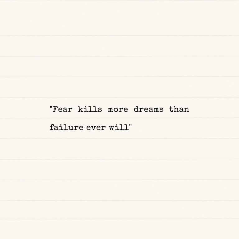 Fear ills more dreams than failure ever will Image